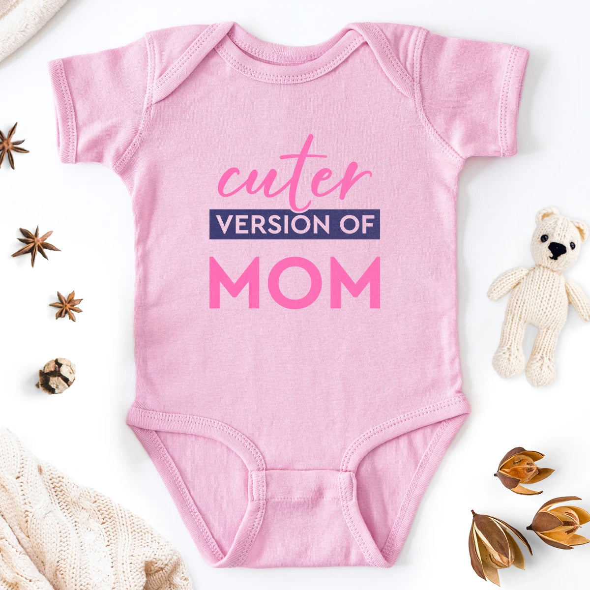 Cuter Version of Mom Baby Bodysuit
