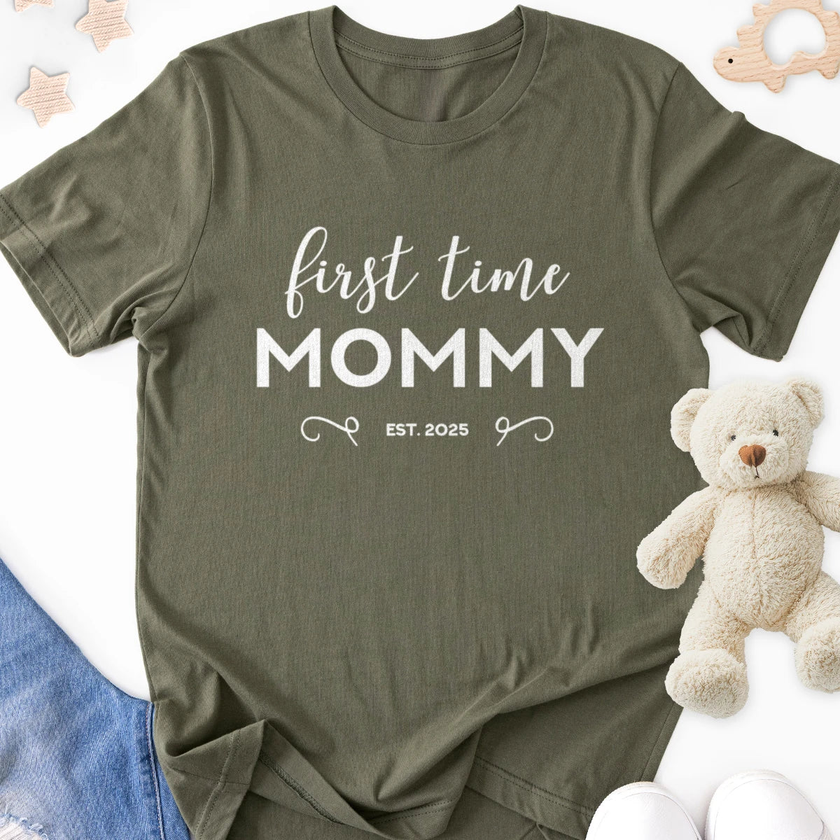 First Time Mommy Adult Tee