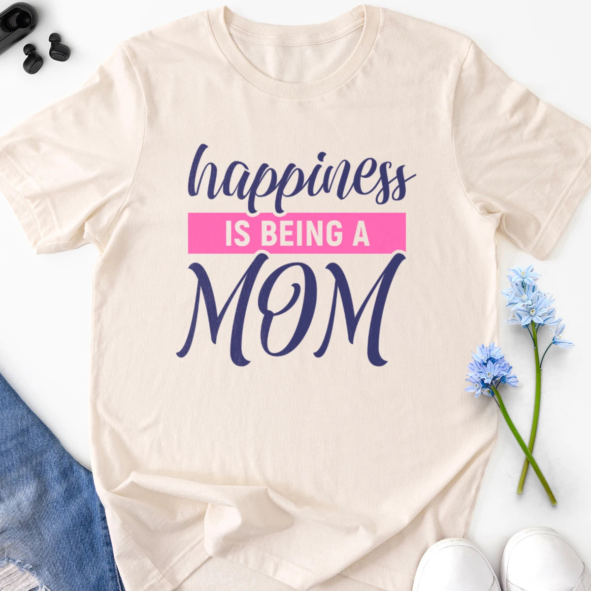 Happiness Is Being a Mom Adult Tee
