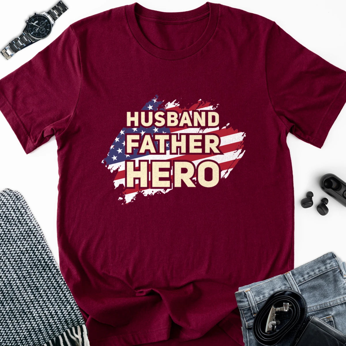 Husband Father Hero Adult Tee