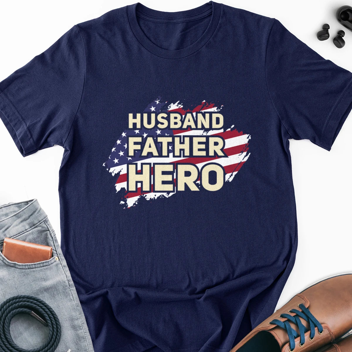 Husband Father Hero Adult Tee