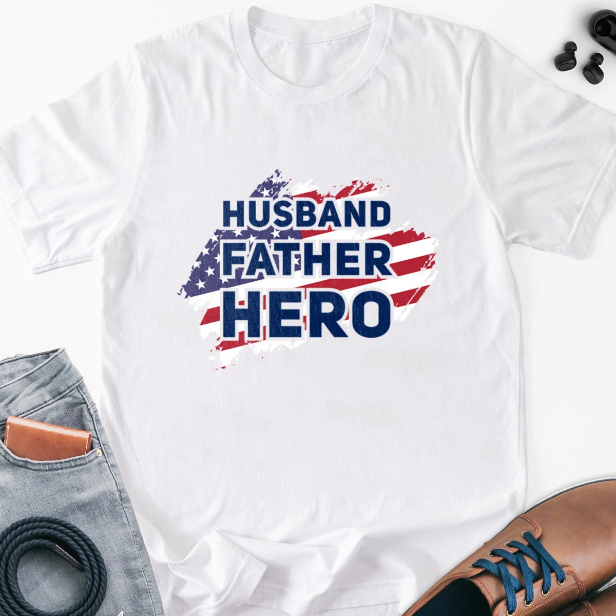 Husband Father Hero Adult Tee