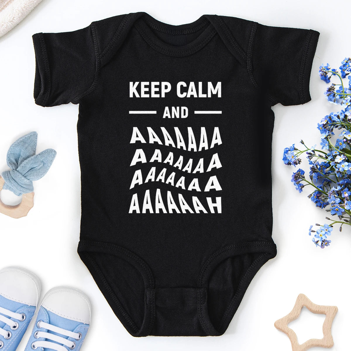 Keep Calm and Aaa... Baby Bodysuit