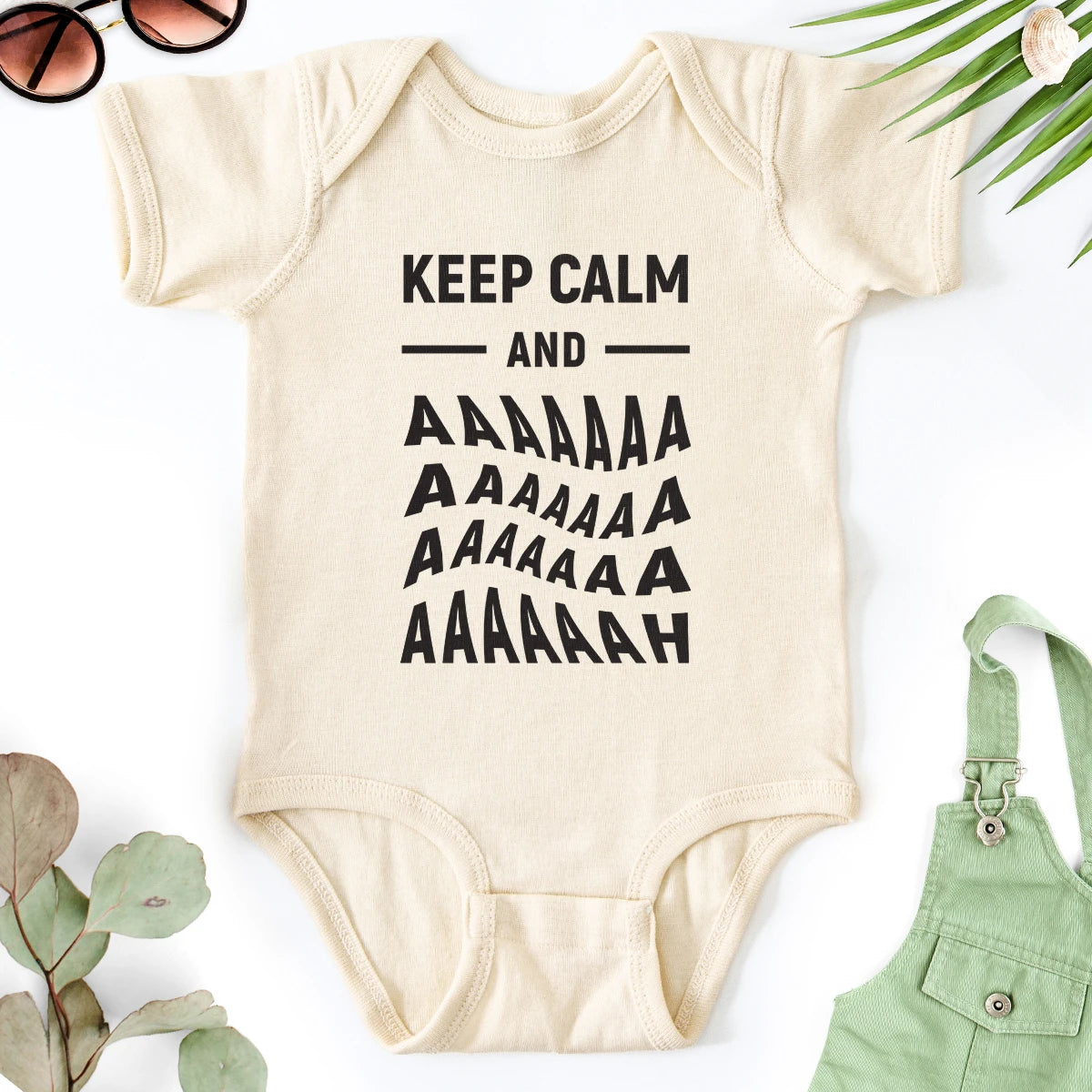 Keep Calm and Aaa... Baby Bodysuit