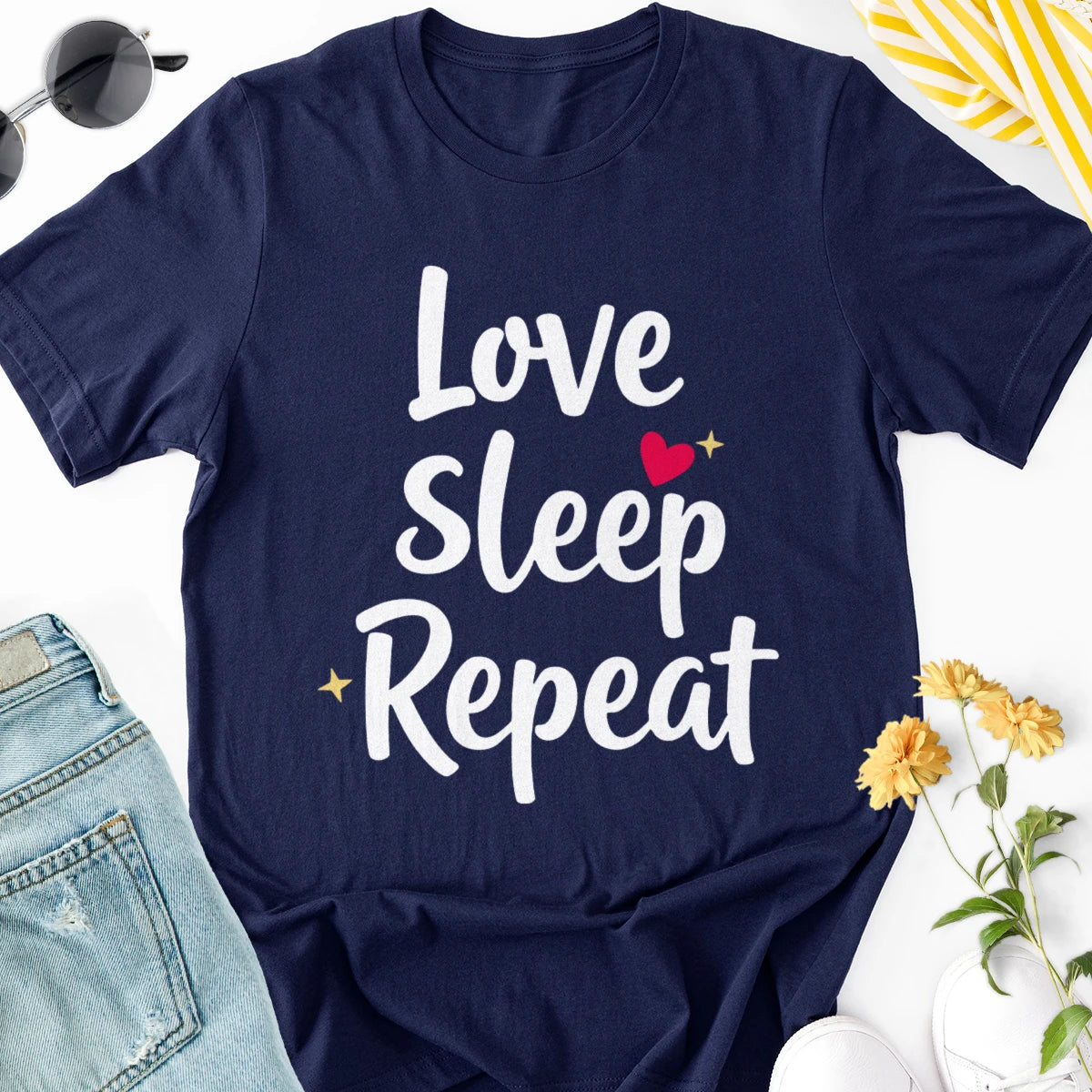 Love Sleep Repeat Adult Tee