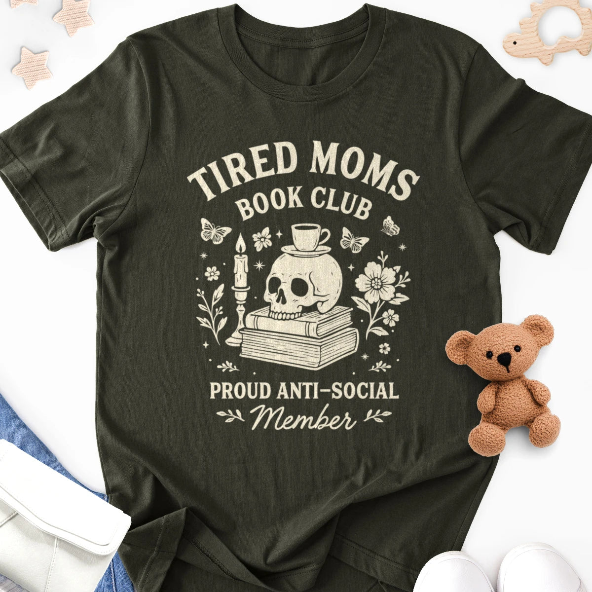 Tired Moms Book Club Adult Tee
