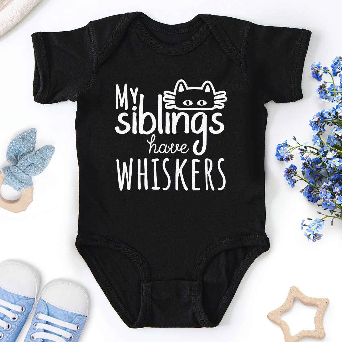 My Siblings Have Whiskers Baby Bodysuit