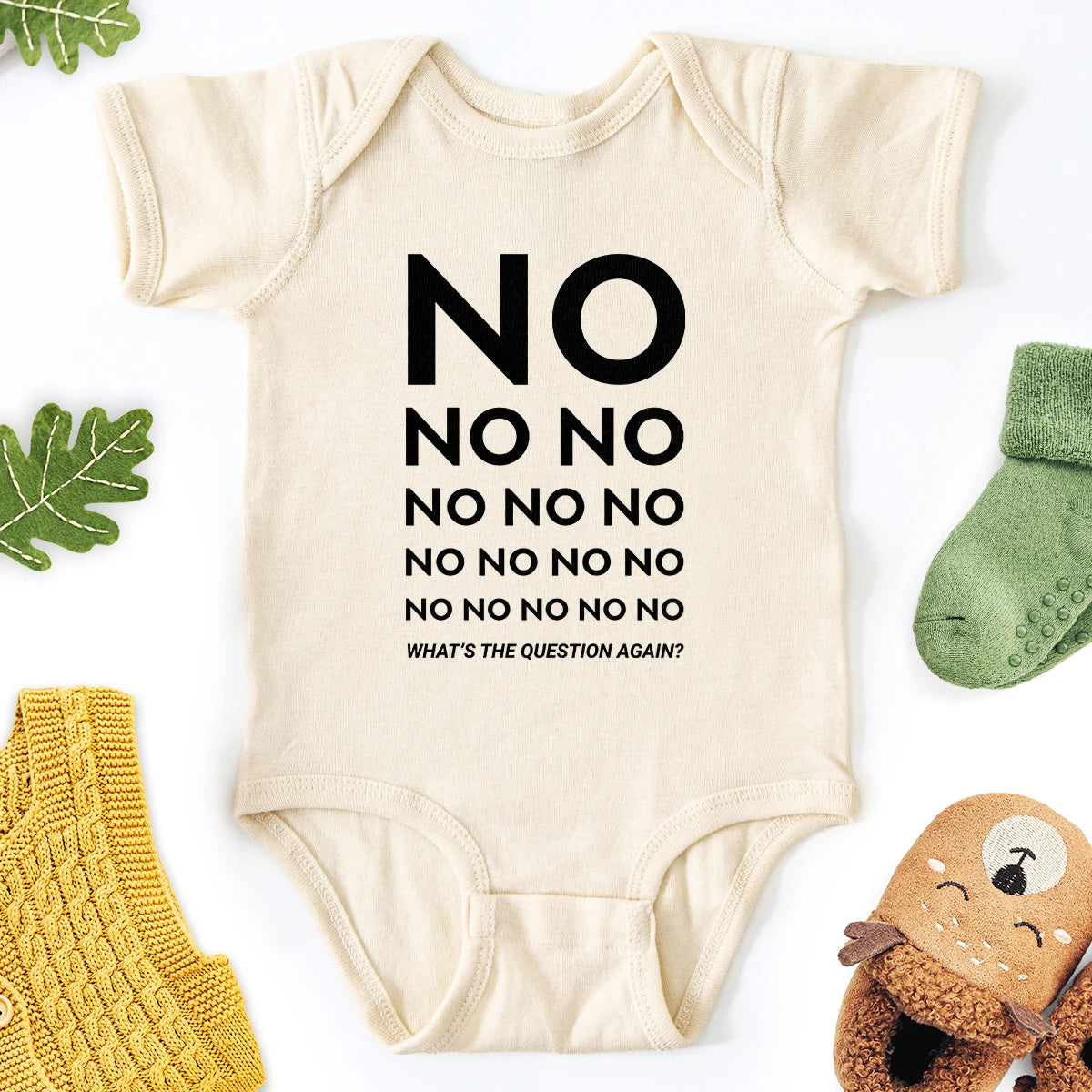 No No No... What's The Question Again? Baby Bodysuit