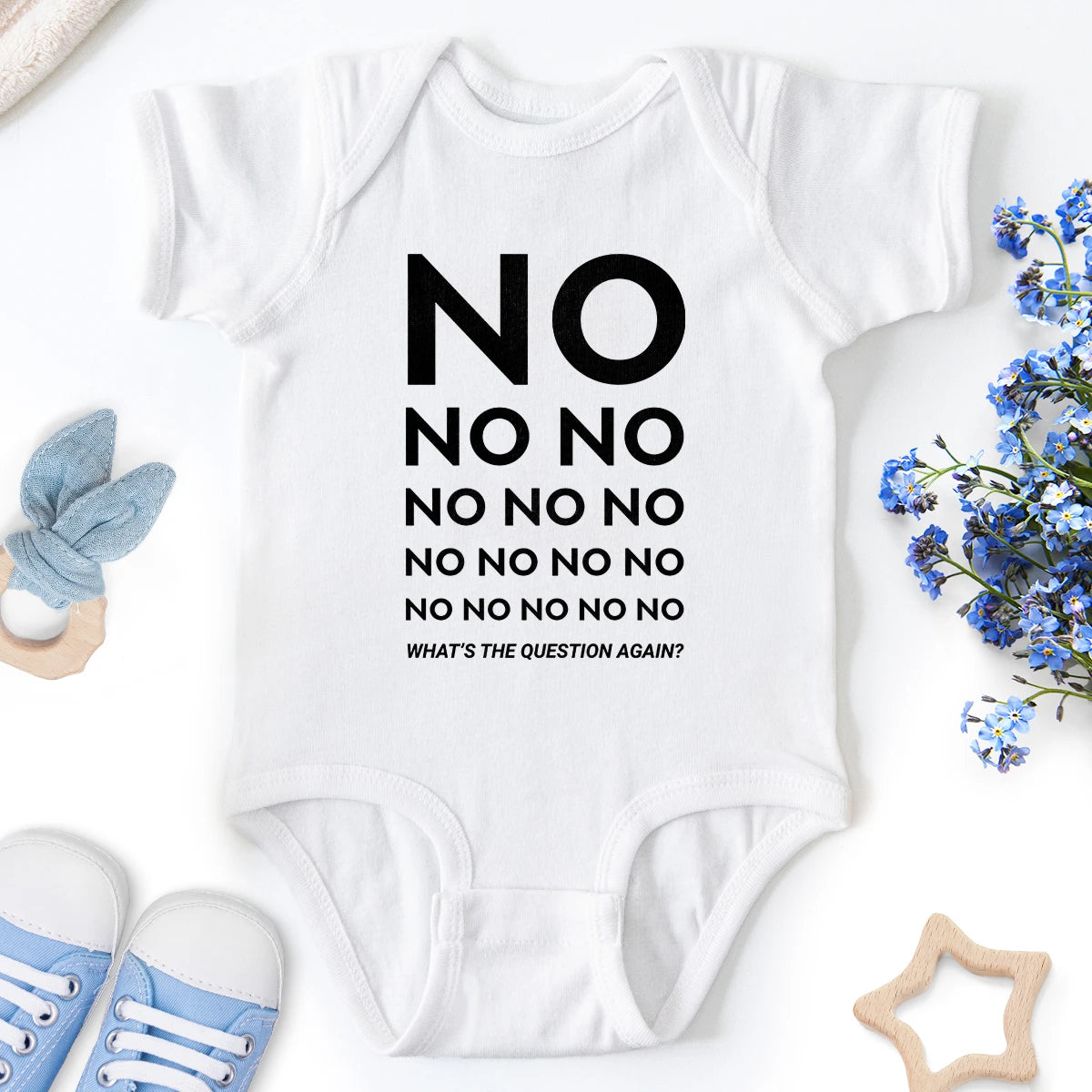 No No No... What's The Question Again? Baby Bodysuit
