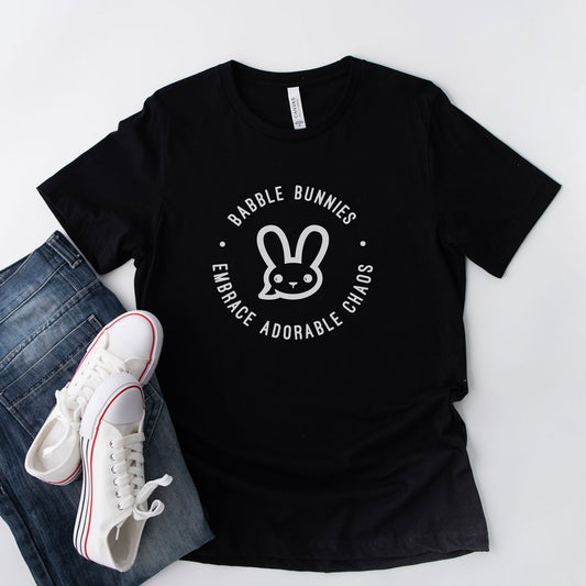 "Babble Bunnies" T-shirt - BW Print