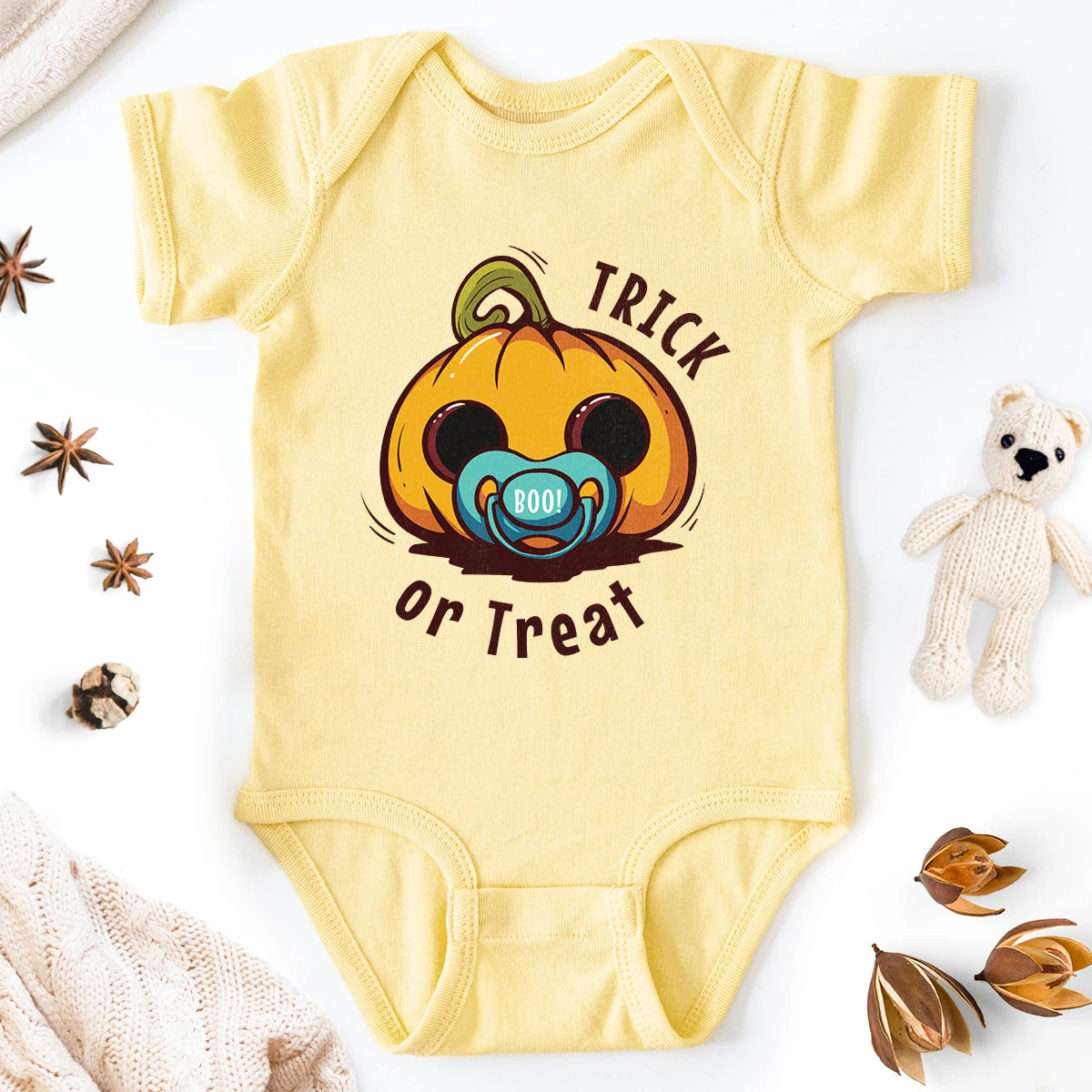 Cute Baby Jack O'Lantern Baby Bodysuit