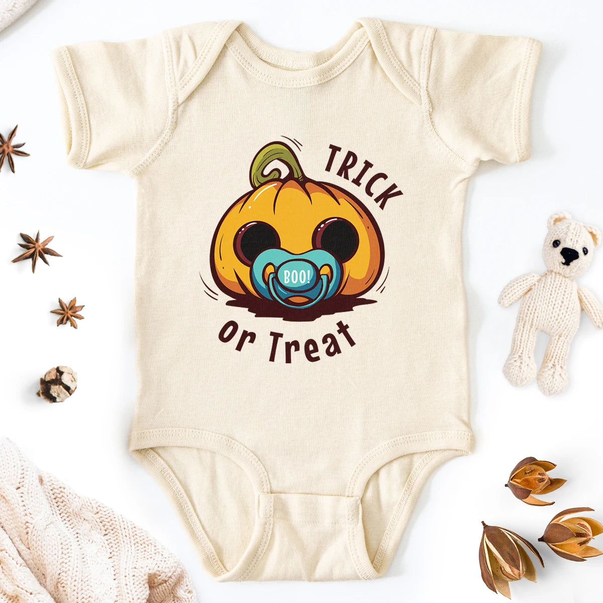 Cute Baby Jack O'Lantern Baby Bodysuit