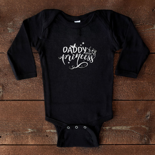 "Daddy's Little Princess" Long Sleeve Bodysuit - BW Print