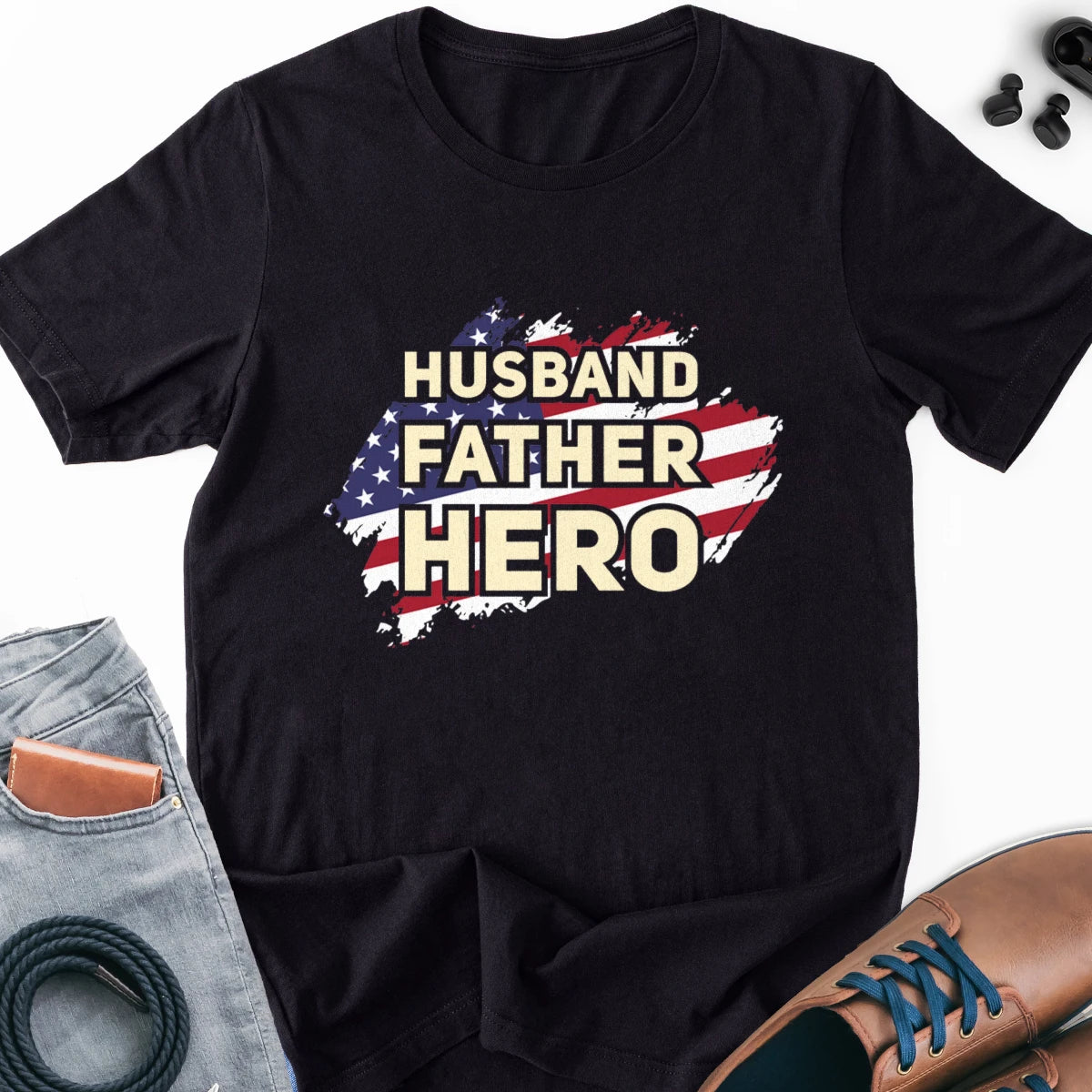 Husband Father Hero Adult Tee