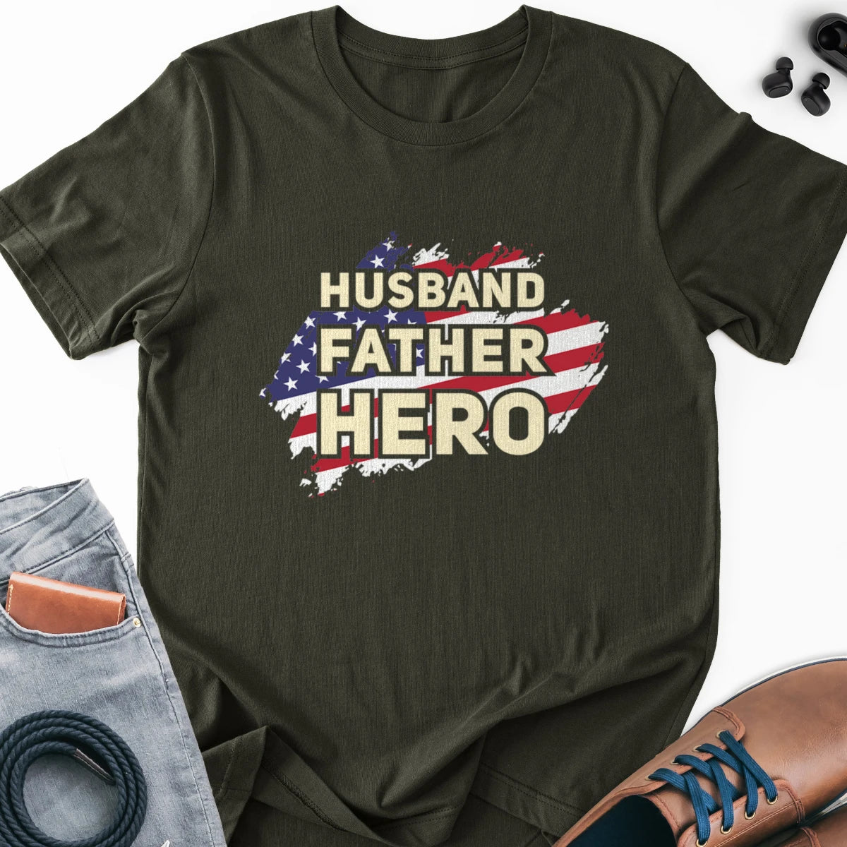 Husband Father Hero Adult Tee