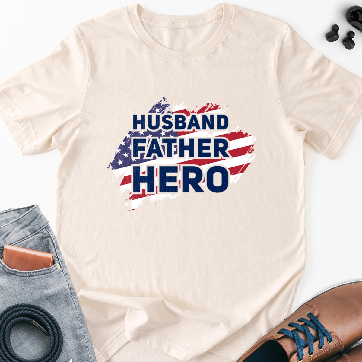 Husband Father Hero Adult Tee