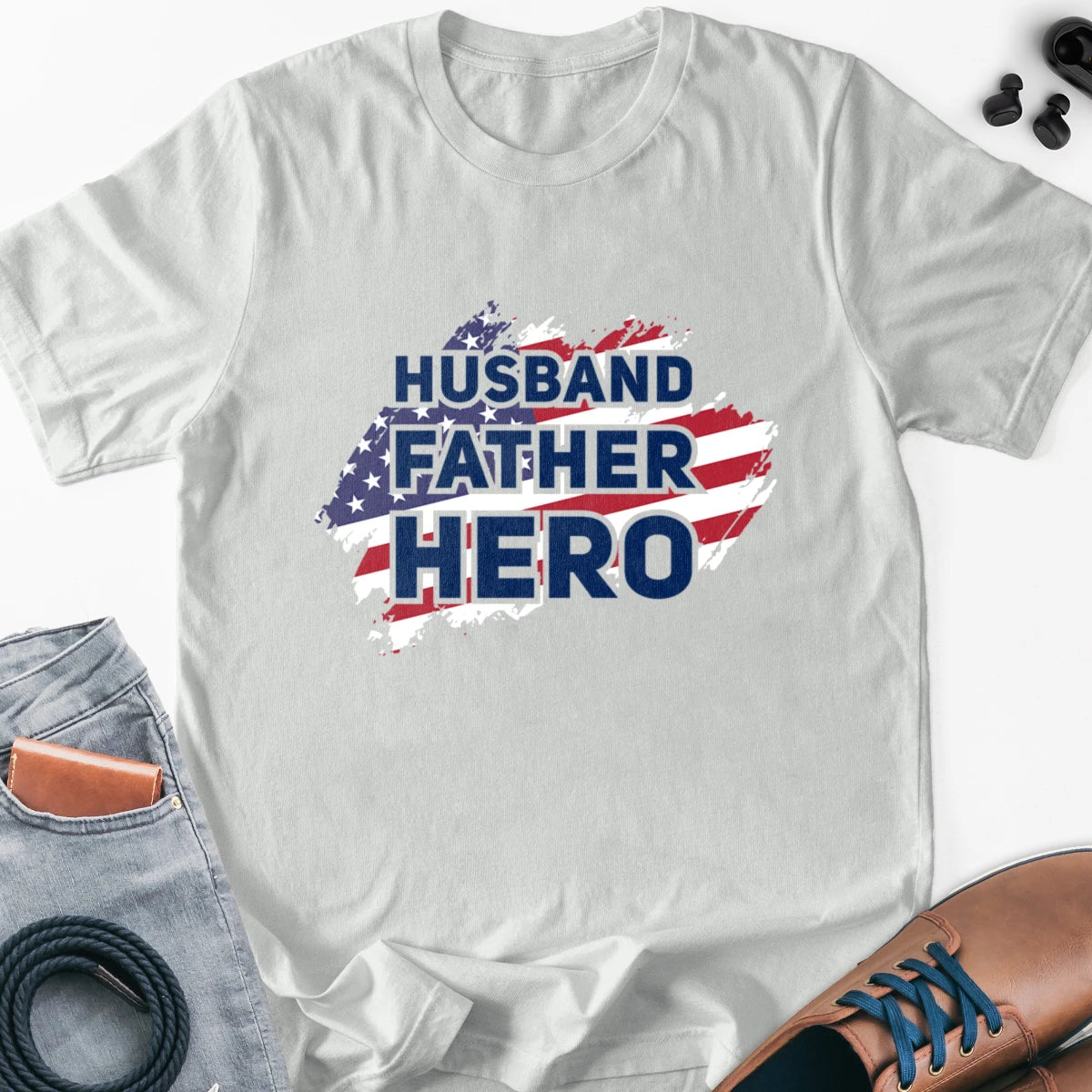 Husband Father Hero Adult Tee
