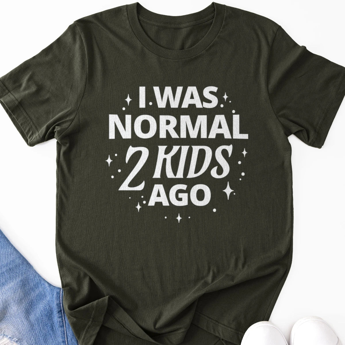 I Was Normal 2 Kids Ago Adult Tee