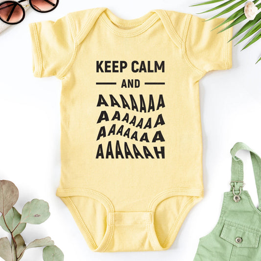 Keep Calm and Aaa... Baby Bodysuit