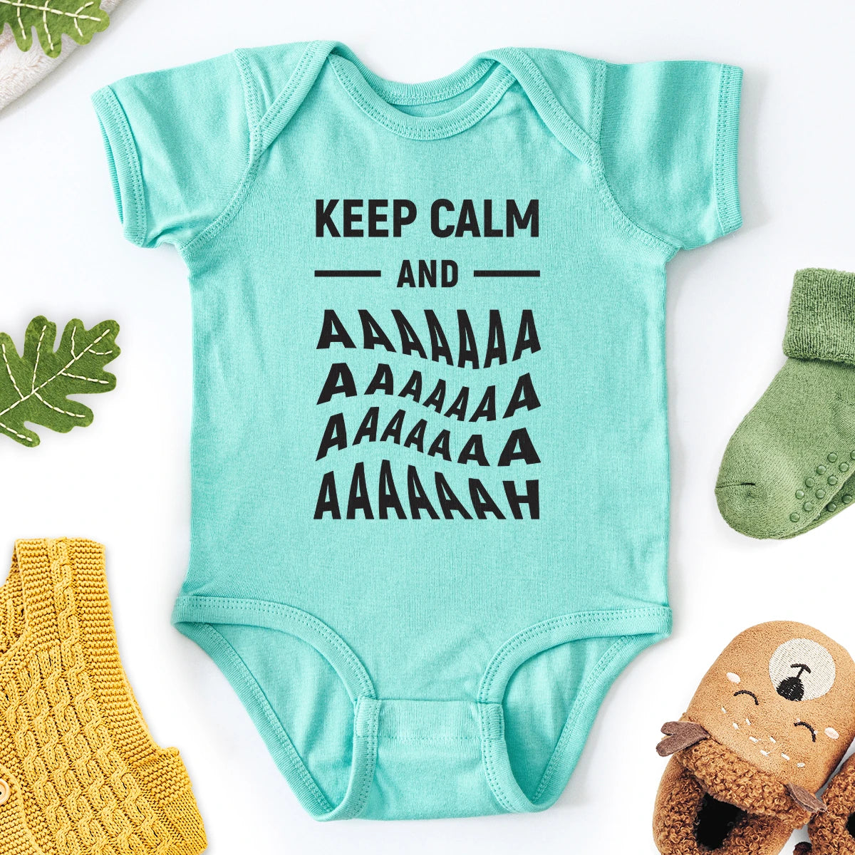 Keep Calm and Aaa... Baby Bodysuit