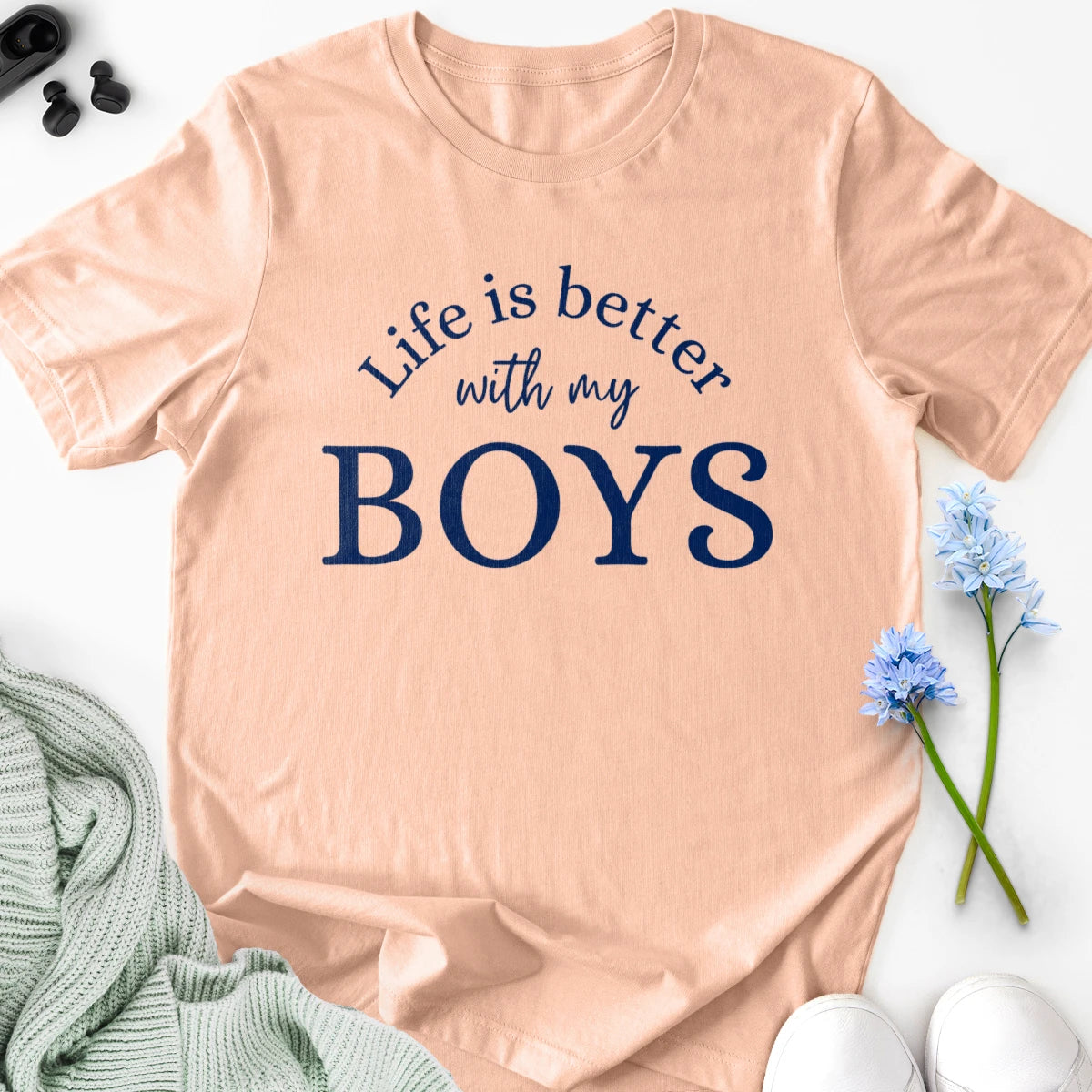 Life Is Better with My Boys Adult Tee
