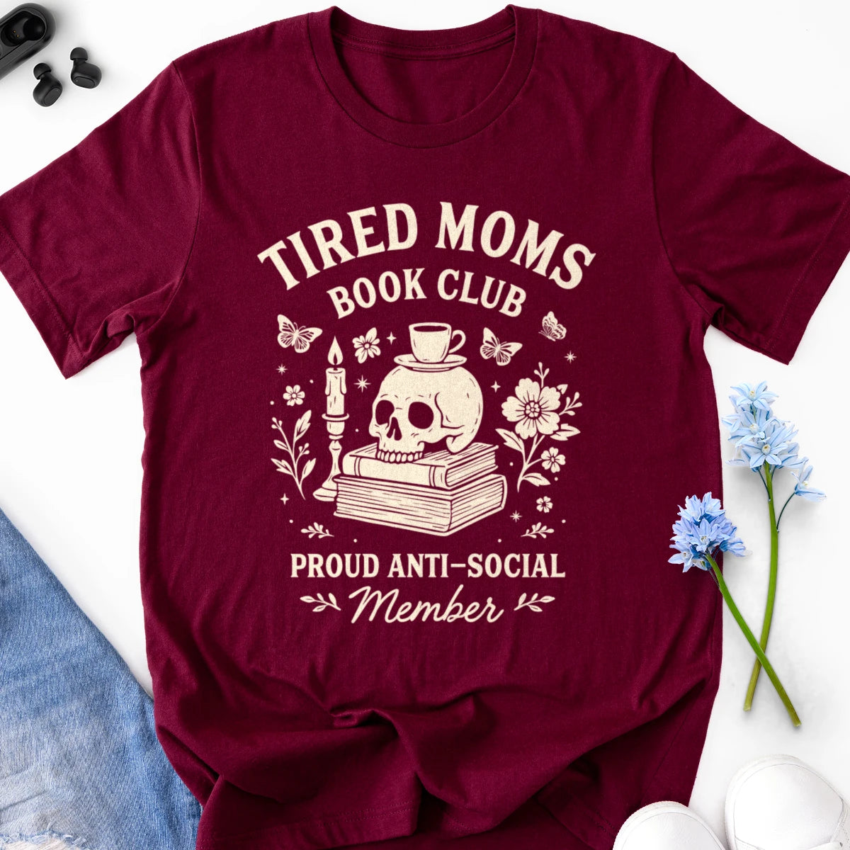 Tired Moms Book Club Adult Tee