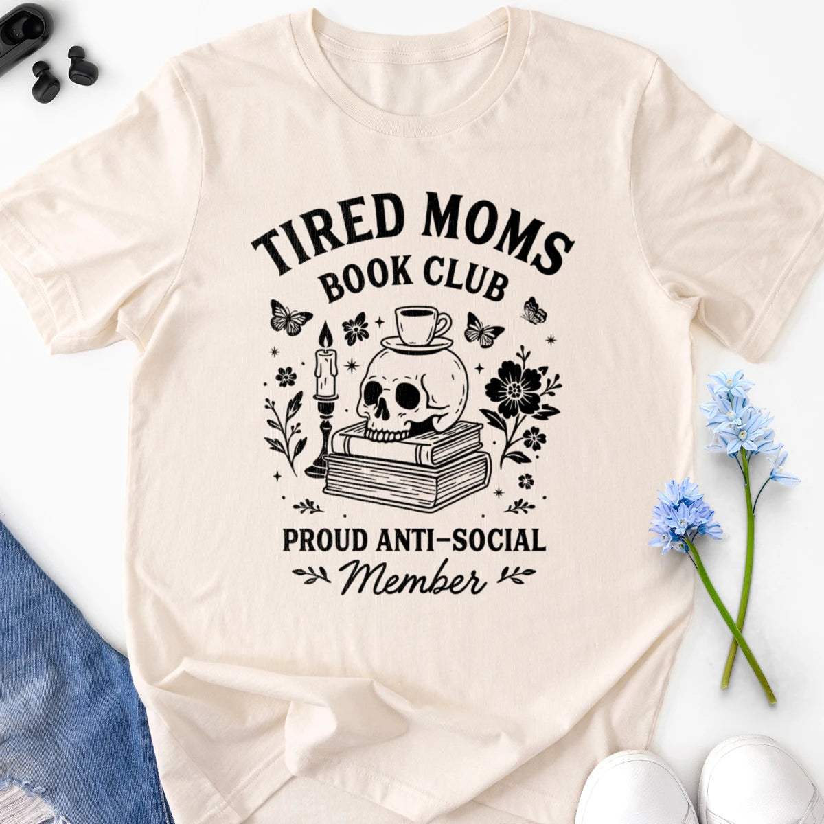 Tired Moms Book Club Adult Tee