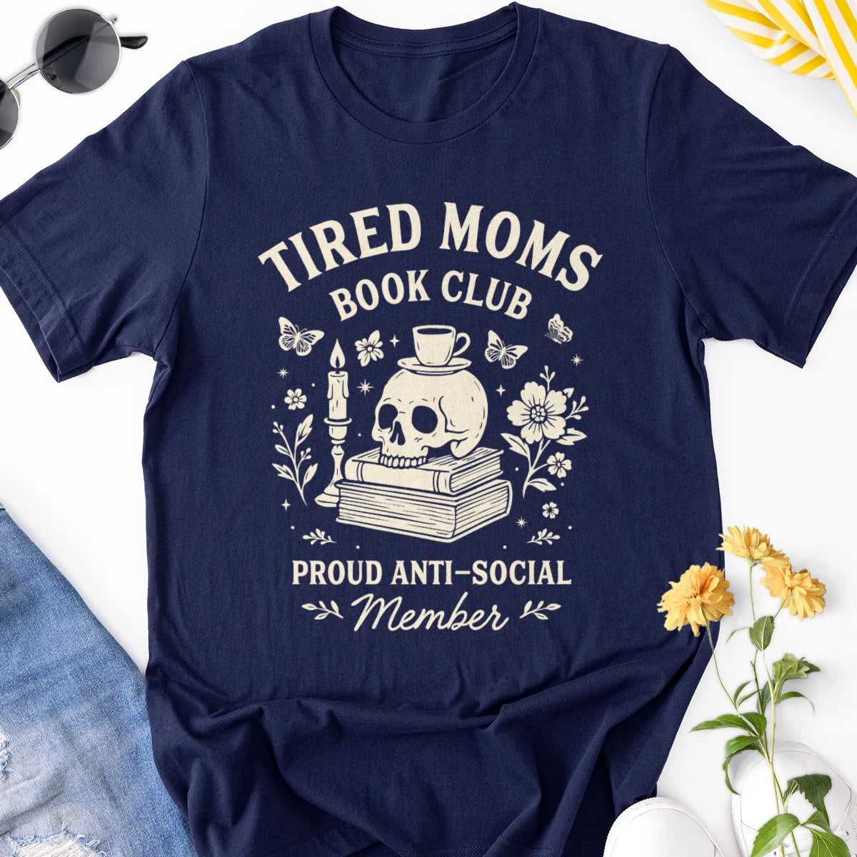 Tired Moms Book Club Adult Tee