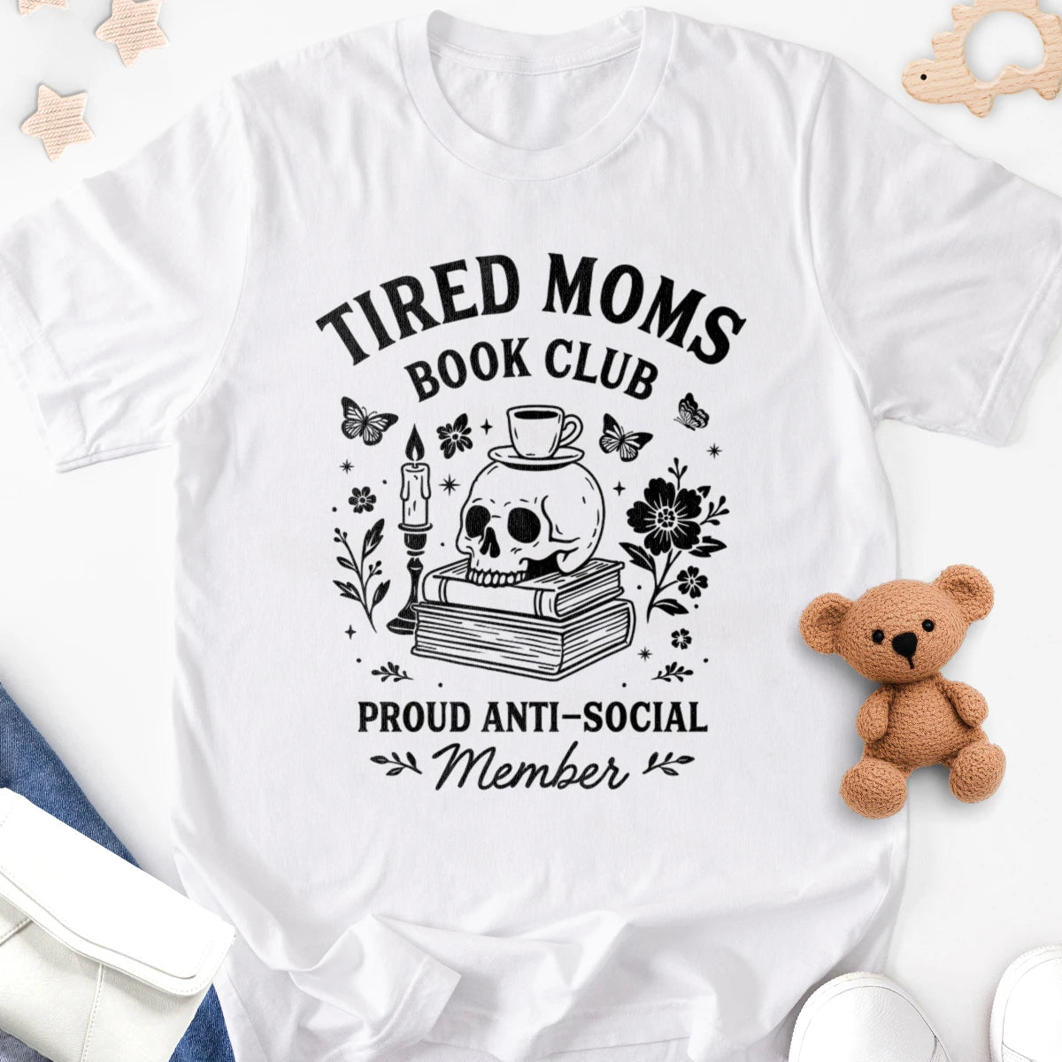 Tired Moms Book Club Adult Tee