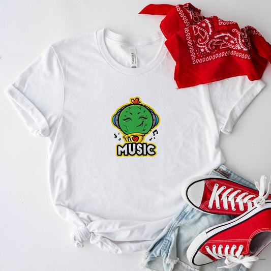 "Music Cactus" T-shirt - Color Print