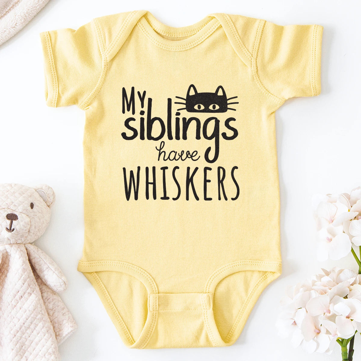 My Siblings Have Whiskers Baby Bodysuit