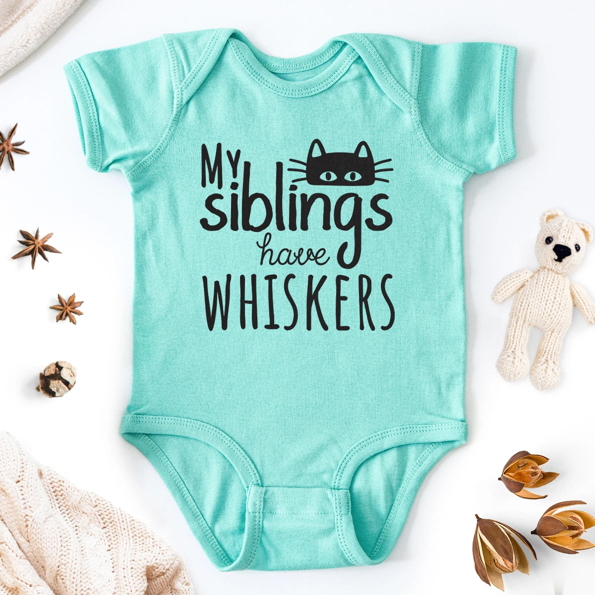 My Siblings Have Whiskers Baby Bodysuit