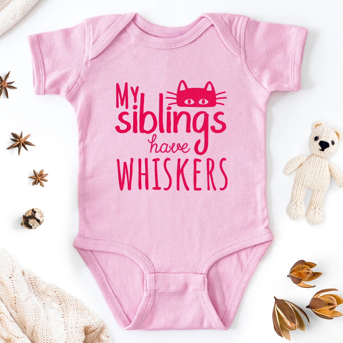 My Siblings Have Whiskers Baby Bodysuit