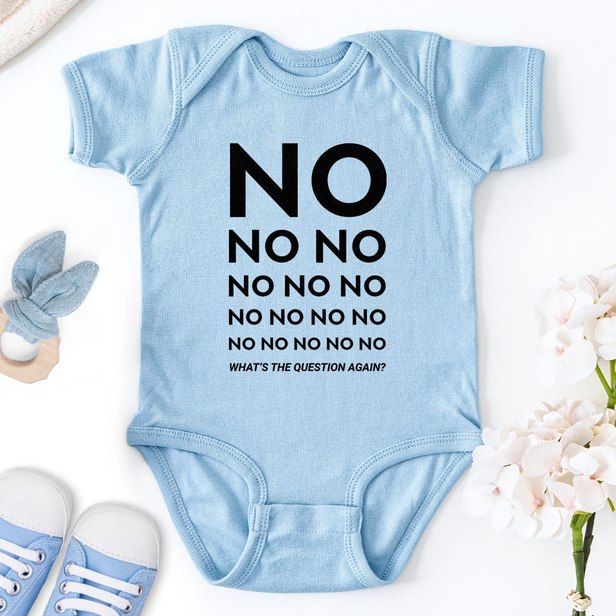No No No... What's The Question Again? Baby Bodysuit