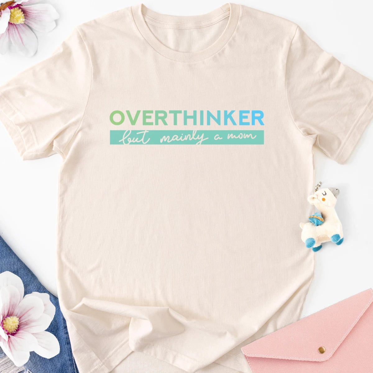 Overthinker but Mainly a Mom Adult Tee